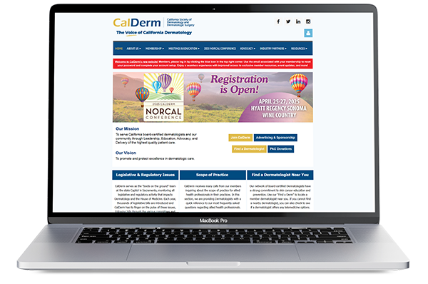 CalDerm Homepage April 2025